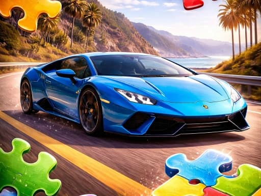 Hora do quebra-cabeça de carros de corrida